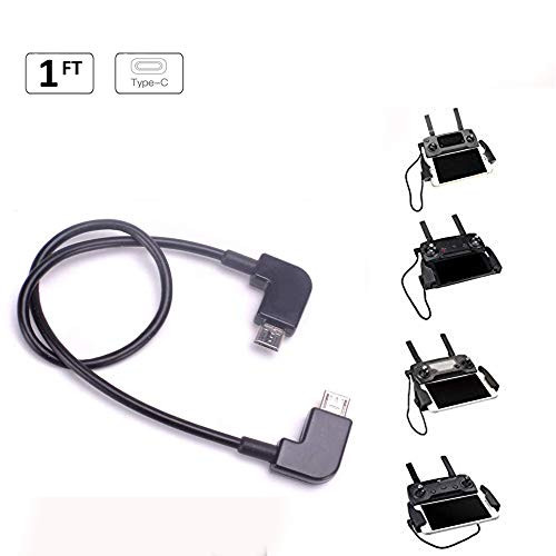 F'wode Compatible Micro USB Cable to Micro USB 11.8 inch 90 Degree Video Data Cable for DJI Mavic 2 Zoom/Mavic 2 Pro/Mavic Air/Mavic Pro/Mavic Pro Platinum/Spark for Cellphone/Tablet