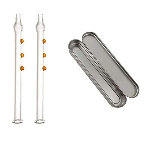 6" Clear Honey Straw (Pack of 2) (amber)