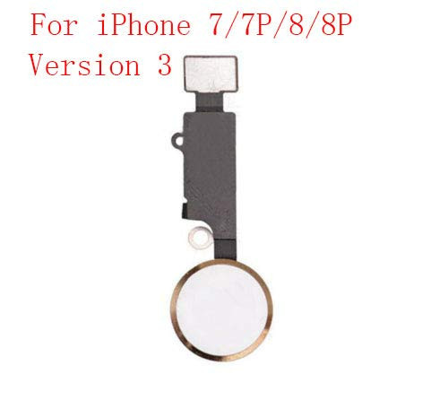 Mobofix Home Button Touch ID Main Key Replacement for iPhone 7 7 Plus 8 8 Plus Flex Cable Assembly (Version 3.0 Gold)
