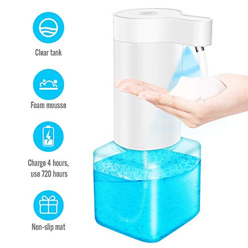 Touchless Soap Dispenser,Rechargeable Automatic Foaming Hand Soap Dispenser Touchless 250ml Waterproof Battery Operated for Bathroom Kitchen,Hotels, Bathrooms, Kitchens, Toilets, Offices Touchless Soap Dispenser,Rechargeable Automatic Foaming Hand Soap Dispenser Touchless 250ml Waterproof Battery Operated for Bathroom Kitchen,Hotels, Bathrooms, Kitchens, Toilets, Offices