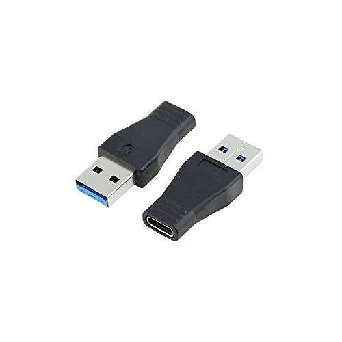USB C Female to USB Male Adapter (2-Packs), Type C to USB A Adapter, Compatible with Laptops, Power Banks, Chargers, and More Devices with Standard USB A Ports
