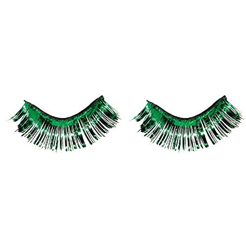 Amscan Tinsel Eyelashes, Party Accessory, Green