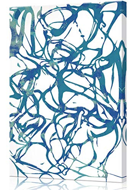 Lamplig Abstract Wall Art Blue Teal Canvas Print Picture 16 x 24 Inch Contemporary Painting Modern Artwork Stretched and Framed for Living Dining Room Bedroom Bathroom Office Home Room Wall Decor Lamplig Abstract Wall Art Blue Teal Canvas Print Picture 16 x 24 Inch Contemporary Painting Modern Artwork Stretched and Framed for Living Dining Room Bedroom Bathroom Office Home Room Wall Decor