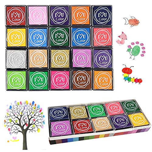 Finger Ink Pads for Kids, 20 Colors Ink Stamp Pads, Washable Craft Stamp Pad DIY Color for Rubber Stamps, Paper, Scrapbooking, Wood Fabric, Best DIY Gift for Kids Gtlzlz Finger Ink Pads for Kids, 20 Colors Ink Stamp Pads, Washable Craft Stamp Pad DIY Color for Rubber Stamps, Paper, Scrapbooking, Wood Fabric, Best DIY Gift for Kids Gtlzlz