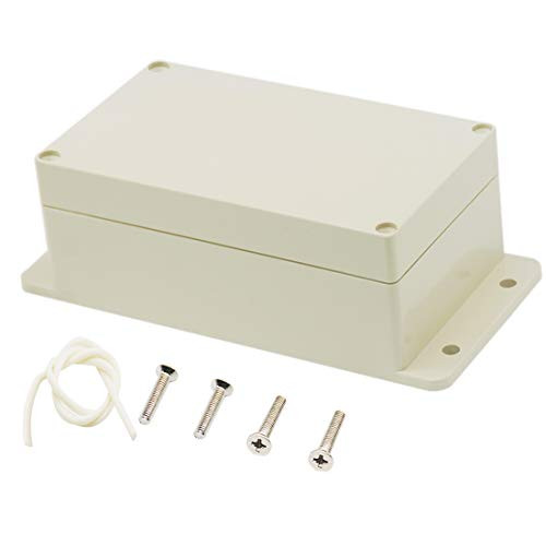 Zulkit Junction Box ABS Plastic Dustproof Waterproof IP65 Universal Electrical Boxes Project Enclosure Gray with Fixed Ear 6.2"x3.5"x2.5"(158 x 90 x 64mm)
