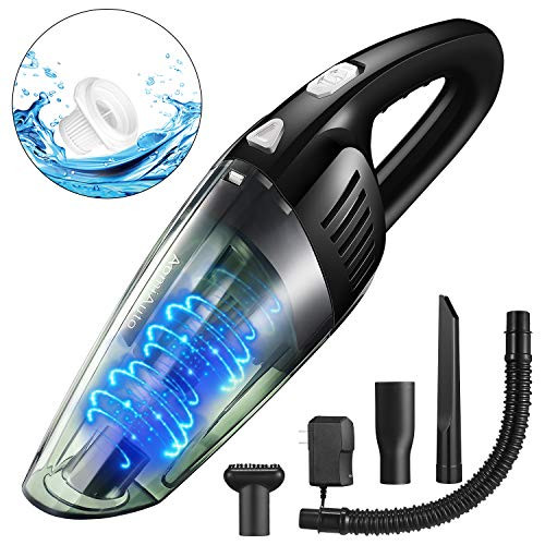 Handheld Vacuum Cleaner Cordless, Portable Car Vacuum Cleaner High Power Cordless, AomiAuto Rechargeable 12V 120W Lightweight Wet Dry Household Auto Mini Vacuum Cleaner for Home and Car Cleaning 