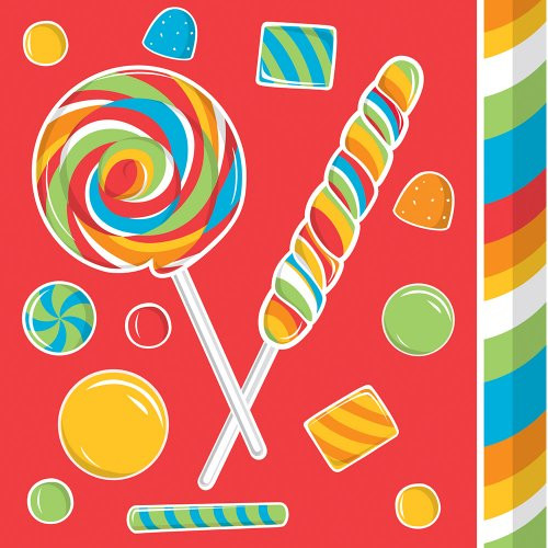 16-Count Paper Beverage Napkins, Sugar Buzz