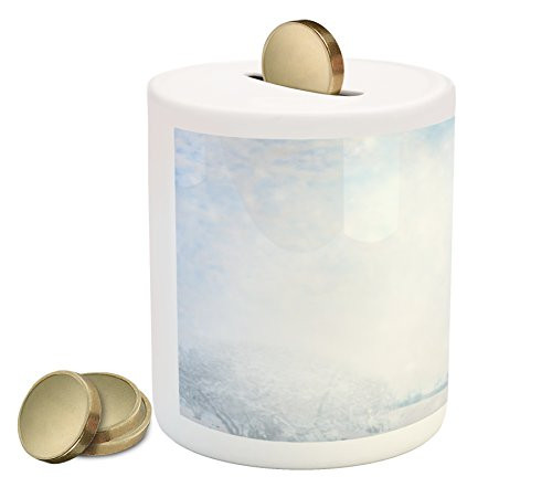 Ambesonne Country Piggy Bank, Grey Horse on Winter Landscape with Snowfall in Wilderness Royal Animal in Nature, Ceramic Coin Bank Money Box for Cash Saving, 3.6" X 3.2", White Brown Ambesonne Country Piggy Bank, Grey Horse on Winter Landscape with Snowfall in Wilderness Royal Animal in Nature, Ceramic Coin Bank Money Box for Cash Saving, 3.6" X 3.2", White Brown