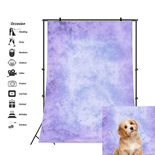 RBQOKJ 5x7ft Purple Abstract Backdrop Traditional Painted Texture Photography Background Vinyl Vintage Purple Photo Backdrops Photographer Headshot Portrait Shoot Backgrounds Studio Prop