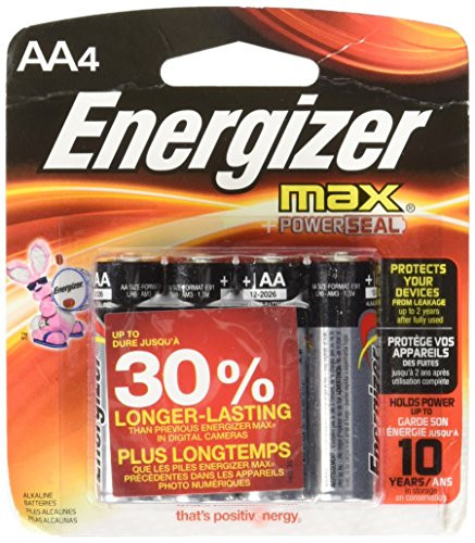 Eveready E91BP-4 Energizer Alkaline Battery Size Aa 1.5 V Blister Pack 4
