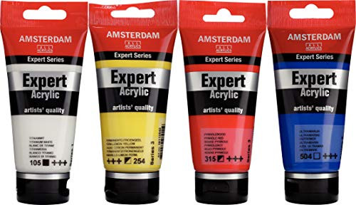 Royal Talens Amsterdam Expert Series Acrylic Color, 75ml Tubes, Set of 4 (19821104)