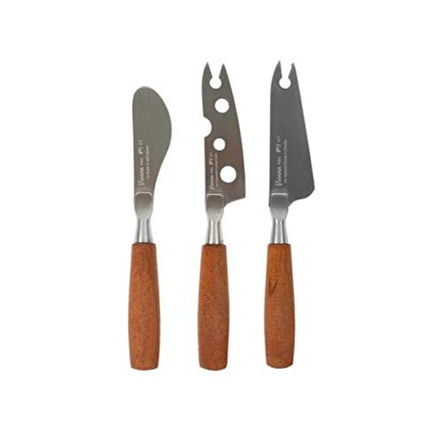 Boska Holland Rose Wood Mini Cheese Knives, 3 Piece Gift Set, 10 Year Guarantee, Taste Collection