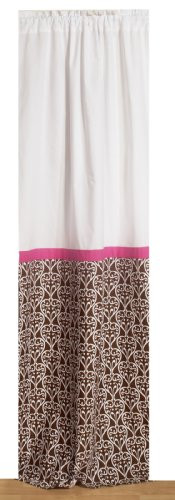 Bacati - Damask Pink/Chocolate Curtain Panel