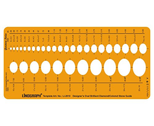Diamond Colored Gemstone Guide Oval Shapes Symbols Drawing Drafting Template Stencil Jewellery Designing Templates