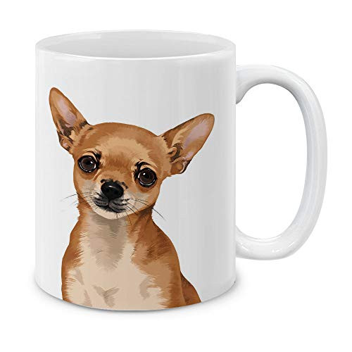 MUGBREW Cute Fawn Apple Head Chihuahua Full Portrait Ceramic Coffee Mug Tea Cup, 11 OZ MUGBREW Cute Fawn Apple Head Chihuahua Full Portrait Ceramic Coffee Mug Tea Cup, 11 OZ