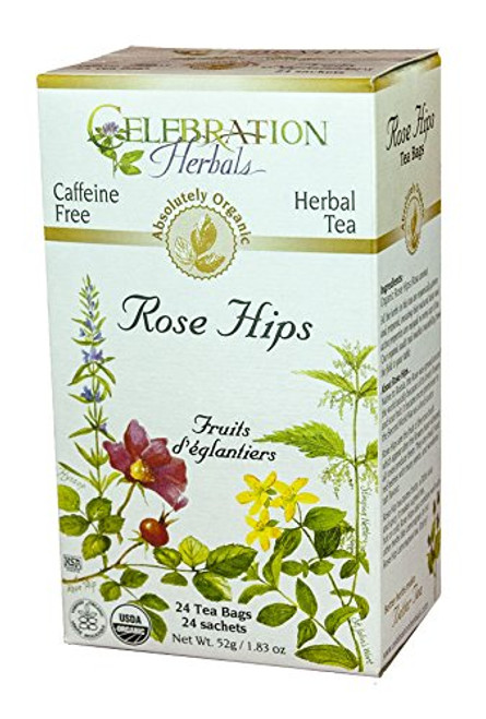 CELEBRATION HERBALS Rose Hips Tea Organic 24 Bag, 0.02 Pound CELEBRATION HERBALS Rose Hips Tea Organic 24 Bag, 0.02 Pound