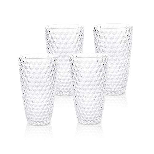 Laguna Beach Tall Tumbler Clear, 19oz, set of 4, Shatterproof Tritan drinking glasses, Dishwasher safe Plastic Tumblers - Unbreakable Glassware for indoor and Outdoor Use, BPA free Laguna Beach Tall Tumbler Clear, 19oz, set of 4, Shatterproof Tritan drinking glasses, Dishwasher safe Plastic Tumblers - Unbreakable Glassware for indoor and Outdoor Use, BPA free