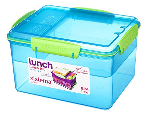 Sistema Tub Lunch Box-2.3 L, 19.7 x 15.8 x 11.5 cm, Assorted Colours