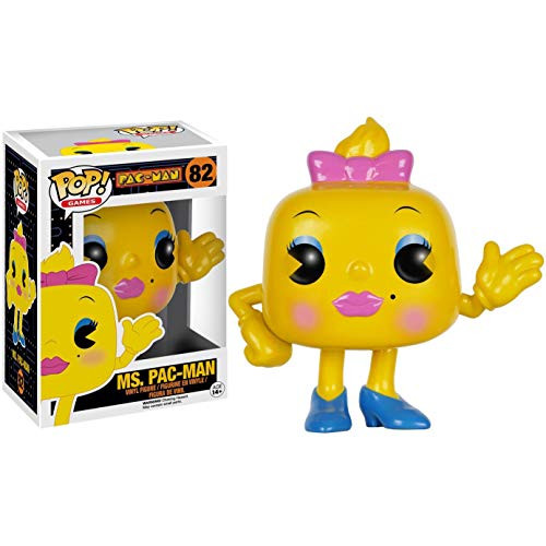Funko Ms. Pac-Man: Pac-Man x POP! Games Vinyl Figure & 1 POP! Compatible PET Plastic Graphical Protector Bundle [#082 / 07640 - B]