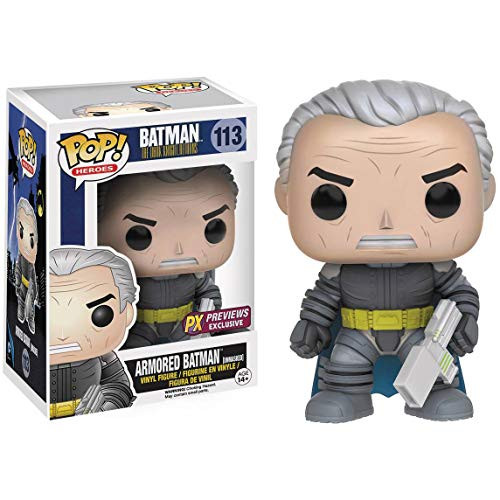 Funko Armored Batman [Unmasked] (PX Exclusive): Batman - The Dark Knight Returns x POP! Heroes Vinyl Figure & 1 POP! Compatible PET Plastic Graphical Protector Bundle [#113 / 09529 - B]