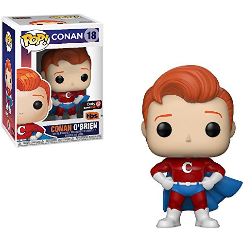 Funko Conan O'Brien [Super Suit] (GameStop Exclusive): Conan x POP! Vinyl Figure & 1 POP! Compatible PET Plastic Graphical Protector Bundle [#018 / 32626 - B]