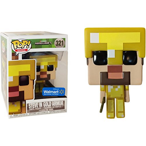 Funko Steve in Gold Armor POP Games Minecraft Vinyl Figure 321