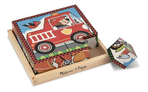 Melissa & Doug Vehicles Themed Cube Puzzle & 1 Scratch Art Mini-Pad Bundle (00772)