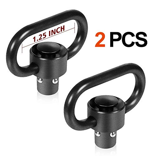 Braudel Sling Swivel Mount Qd Quick Detach/Release 1.25",Heavy Duty Push Button Swivels (2X QD Sling Swivels)