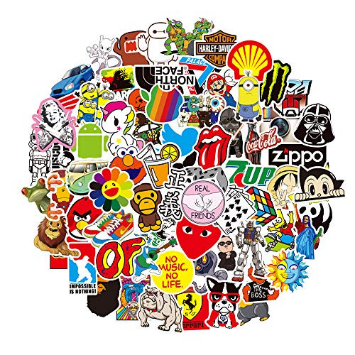 Cool Sticker Pack 100-Pcs Fashion Stickers for Laptop, Water Bottle, Skateboard,Motorcycle, Bicycle Aesthetic,Trendy Sticker Decals Vinyl Waterproof Stickers