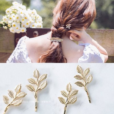 4 Pack Wistore Bride Hair Accessories Hair Pins Clip Vintage Gold Leaf Bridesmaid Wedding Customised Headpiece
