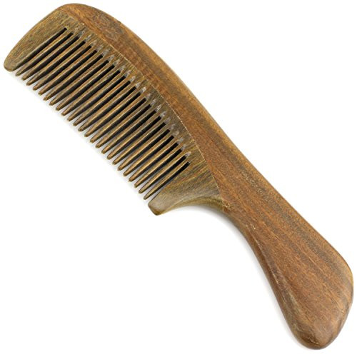 Evolatree Wooden Comb for Hair - Handmade Natural Wood Combs with Anti-static & No Snag - Smoothing Travel Comb, Fine Tooth, 6.75"