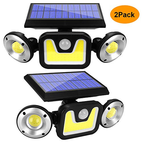 Solar Lights Outdoor with Motion Sensor, 83 LED COB Flood Lights,3 Heads Adjustable Wireless Security Lights,270° Wide Angle IP65 Waterproof for Garage Pathway Porch Garden Patio Yard (2 Pack) Solar Lights Outdoor with Motion Sensor, 83 LED COB Flood Lights,3 Heads Adjustable Wireless Security Lights,270° Wide Angle IP65 Waterproof for Garage Pathway Porch Garden Patio Yard (2 Pack)