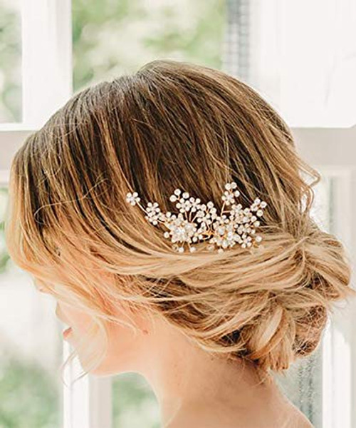 Denifery Dainty Bridal Floral Hair Comb Wedding Pearl Hair Comb Woodland Bridal Hair Accessories Flower Headpiece Bridal Head Piece Floral Hair Clip Leaf Side Comb Bridal Tiara (Rose Gold) Denifery Dainty Bridal Floral Hair Comb Wedding Pearl Hair Comb Woodland Bridal Hair Accessories Flower Headpiece Bridal Head Piece Floral Hair Clip Leaf Side Comb Bridal Tiara (Rose Gold)
