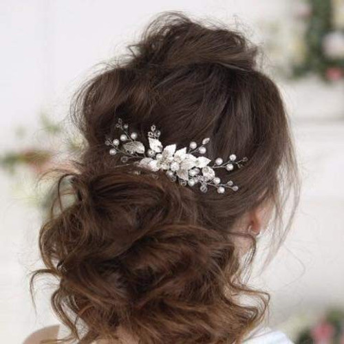Kercisbeauty Boho Wedding Headpiece for Brides Leaf Hair Comb for Women Girls Decorative Hair Piece Hair Accessories for Brides Bridesmaid Flower Girl (Silver) Kercisbeauty Boho Wedding Headpiece for Brides Leaf Hair Comb for Women Girls Decorative Hair Piece Hair Accessories for Brides Bridesmaid Flower Girl (Silver)