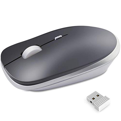 2.4G Ergonomic Wireless Portable Optical Mouse with USB Nano Receiver, 3 Adjustable DPI Levels for Laptop, Desktop, PC, Chromebook, Computer, Notebook