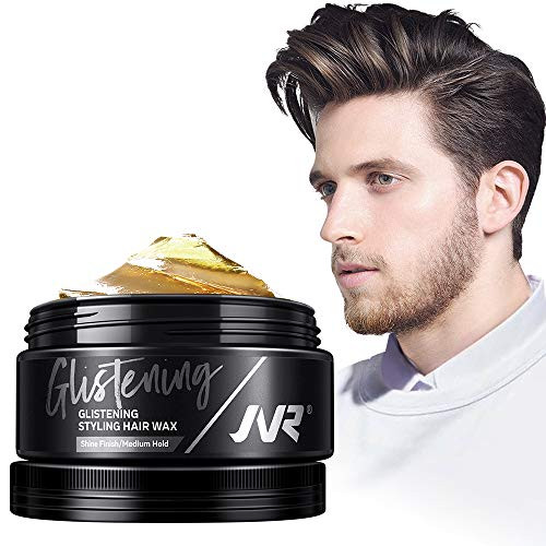 JVR Men's Hair Wax Premium Styling Hair Wax for Men with High Shine Finish Medium Hold 2.82oz (pack of 1)