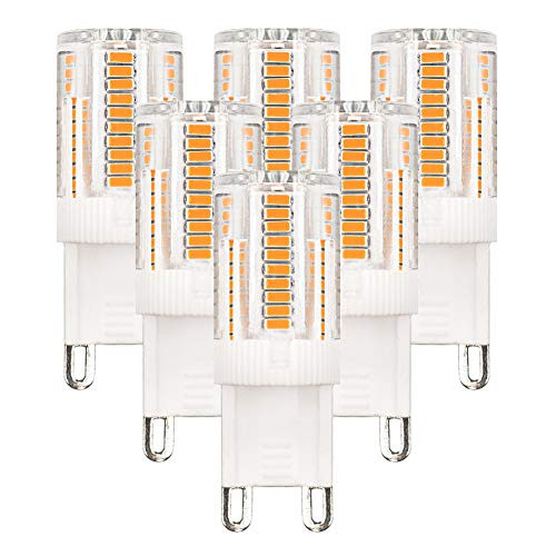 3W G9 LED Bulb 20W 15W 10W Equivalent Halogen Warm White 3000K 170LM 110V 120V 130V Corn Lamp Bi-pin Energy Saving Bulbs Dimmable, 6-Pack