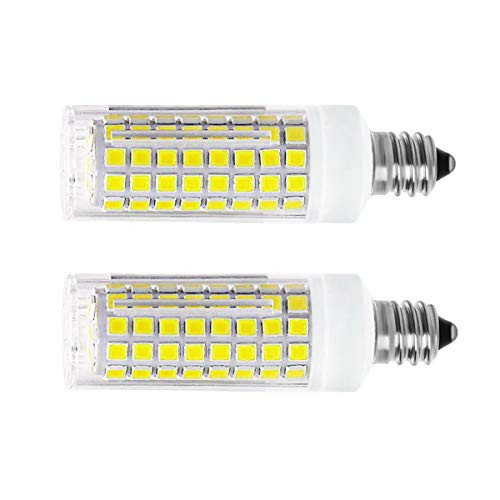 Dimmable E11 LED Bulb, 75W 100W Halogen Bulbs Equivalent, JD e11 Mini Candelabra Base, AC110V 120V 130V, 6000k Day White