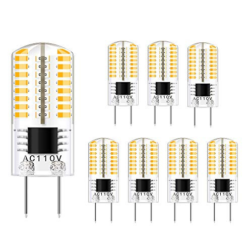 Axcelight G8 LED Bulbs,Dimmable Warm White 3000K 110V 3W Equivalent To 20W-25W Halogen G8 LED Bulb,Energy Saving Light Bulbs For Under Counter Kitchen Lighting(8 Pack)
