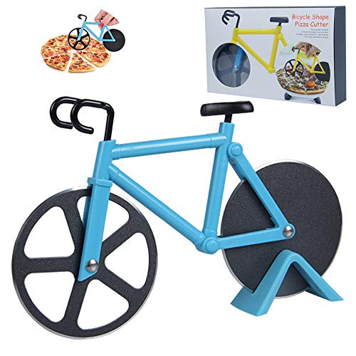 Pizza Cutter, Ulykal Bicycle Pizza Cutter Wheel Non-stick Stainless Steel Dual Cutting Wheels Bike Pizza Slicer with a Stand for Pizza Lovers Pizza Cutter, Ulykal Bicycle Pizza Cutter Wheel Non-stick Stainless Steel Dual Cutting Wheels Bike Pizza Slicer with a Stand for Pizza Lovers