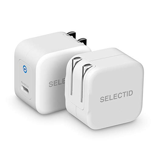 USB C Charger, SELECTID 30W Wall Charger [GaN Tech]-PD Fast Charger Adapter, Ultra Compact Travel Charger with Foldable Plug Compatible with iPhone SE 11 Pro Max, MacBook Pro Air, iPad Pro
