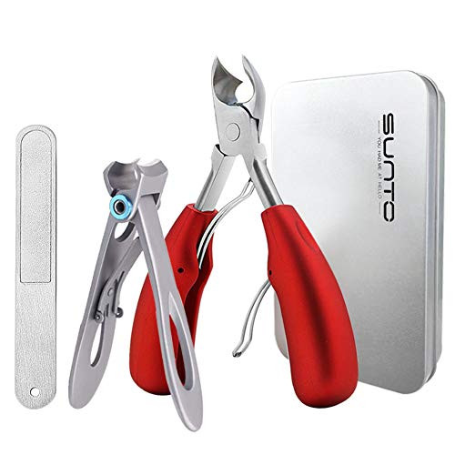 Thick Toenail Clippers, Large Nail Clippers for Podiatrist/Ingrown/Thick/Professional/Men/Seniors Toenail and Nail Surgical Grade Stainless Steel Toenail Trimmer Nipper