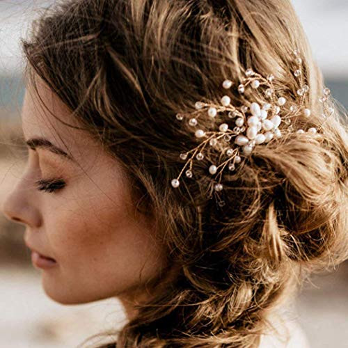 Yean Bride Wedding Hair Comb Rhinestones Flower Decoration Bridal Hair Pins Accessories for Women and Bridesmaids (Silver)