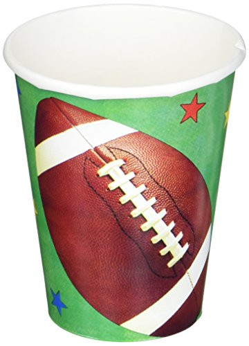 Football Fan Birthday Party Paper Cups Tableware, 8 Pieces, Made from Paper, Football Themed Party/ Sports Themed Party, 9 oz. by Amscan