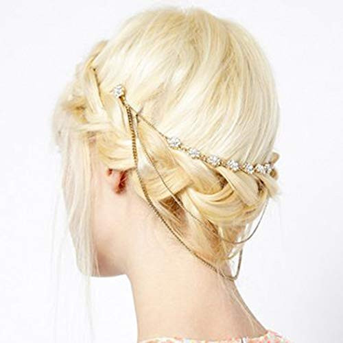 Catery Bride Wedding Headbands Jewelry Crystal Flower Hair Chain with Combs Boho Wedding Headpiece Head Chain Spring Summer Christmas Birthday Party Head Chain Gold Hair Jewelry for Women and Girls Catery Bride Wedding Headbands Jewelry Crystal Flower Hair Chain with Combs Boho Wedding Headpiece Head Chain Spring Summer Christmas Birthday Party Head Chain Gold Hair Jewelry for Women and Girls
