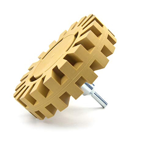 VIBRATITE Rubber Eraser Wheel 4 Inch with Drill Adapter Kit, Pinstripe Adhesive Sticker Decal Remover, Vinyl Decal, Graphics Removal Tool
