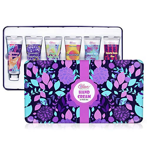 Hand Lotion Set - Body & Earth Hand Lotion Enriched with Shea Butter and Glycerin to Nourish and Deeply Moisturize Rough Hands, 6 x 1.0 oz Travel Size Hand Lotion, Best Gift for Women