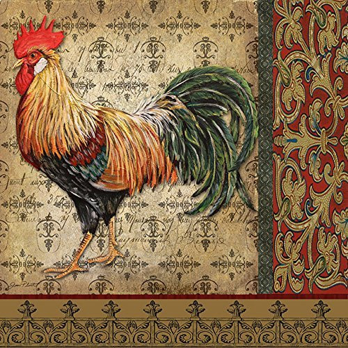 Buyartforless Vintage Rooster 12x12 Art Print Poster Wall Decorative by Jean Plout