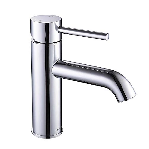 Aquaterior Modern Single Hole Bathroom Sink Faucet Single Handle Deck Mount Lavatory Faucet Chrome (CUPC NSF)