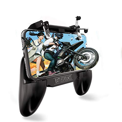 FIYAPOO Mobile Game Controller for PUBG/Fortnite, L1R1 Trigger Gamepad Compatible for iPhone iOS Android, Sensitive Shoot and Aim Joysticks Gaming Grip